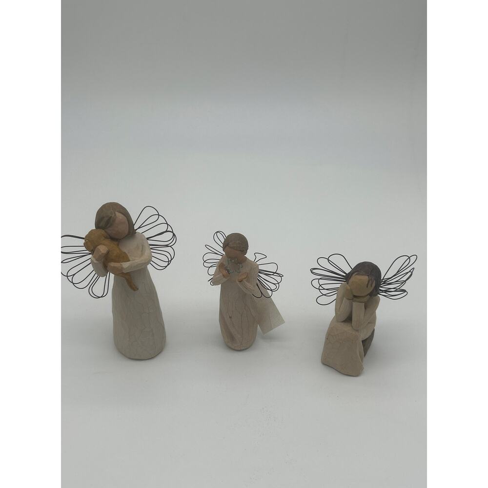 Willow Tree Angel Figurine Lot of 3 Caring Friendship Bright Star Demdaco Read